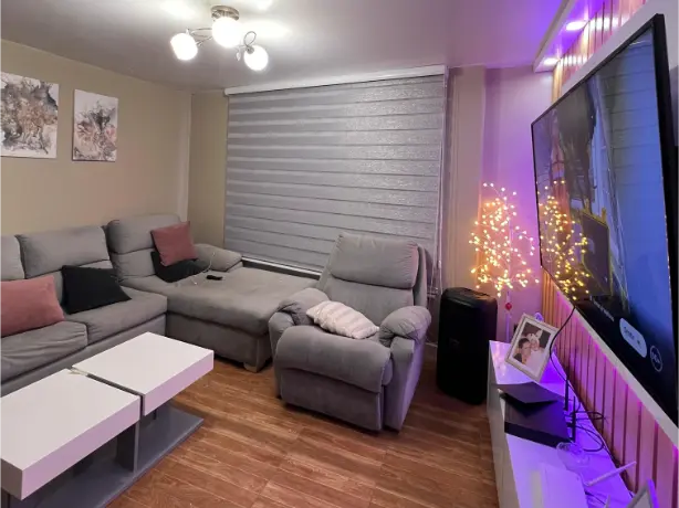 Persiana zebra gris regulación de luz moderna